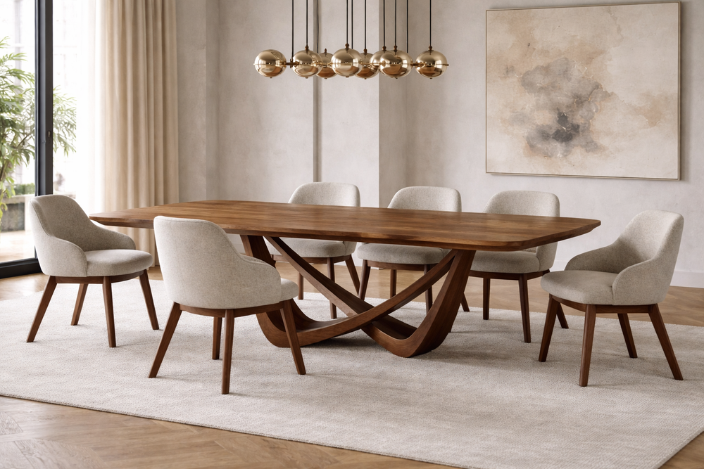 Elegant walnut dining in natural light (1)-2