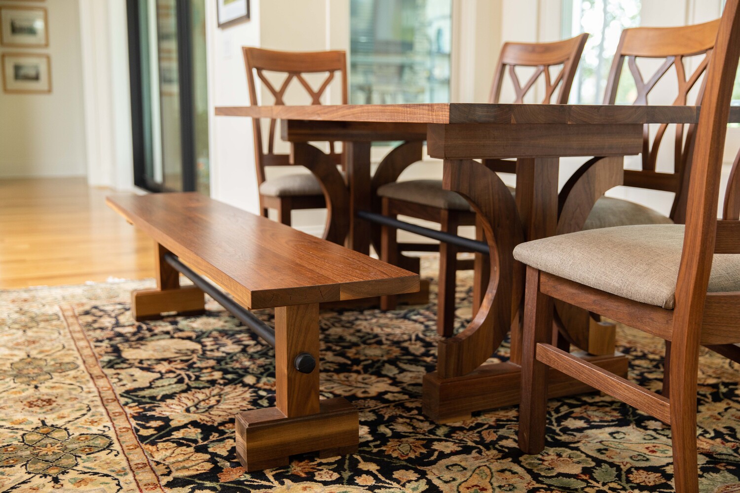 walnut handcrafted custom table