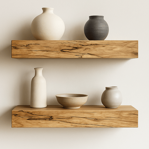 Spalted Maple Floating Shelves